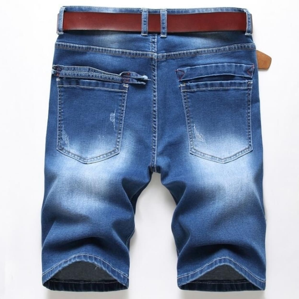 Lavnis Mens Ripped Jean Shorts Casual Distressed Denim Shorts Summer Short Pants with Pockets