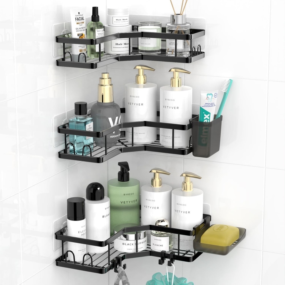 Acrylic Corner Shower Caddy Shelf Bathroom Storage Holder Rack Organizer 2  Pack
