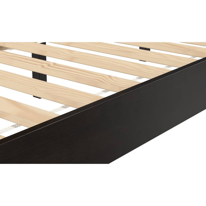 Queen Size Wood Platform Bed with 28-Slat Support System