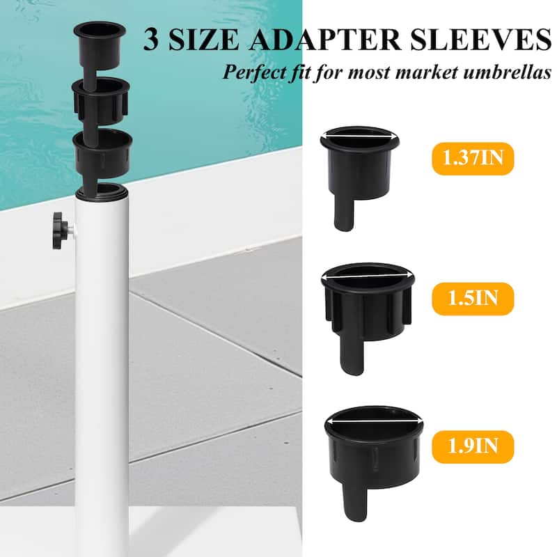 VredHom 43lbs Outdoor Patio Market Umbrella Square Concrete Base Stand