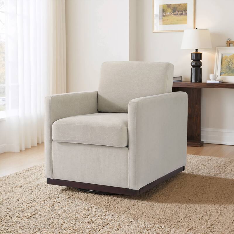 Modern Upholstered Swivel Accent Arm Chair