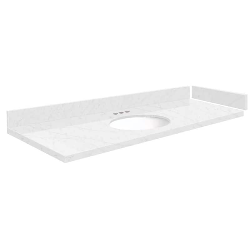 Transolid VT58.5x22-1OU-4 Silestone 59" Quartz Vanity Top with