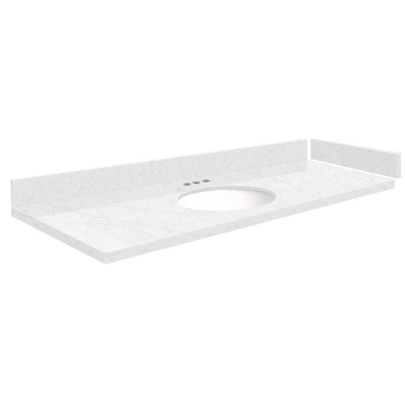 Transolid VT60.75x22-1OU-4 Silestone 60" Quartz Vanity Top with