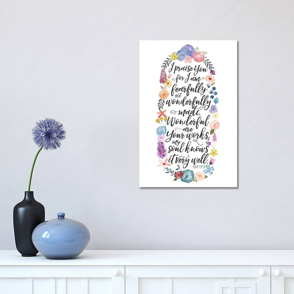 iCanvas "Floral Bible Verse Panel II" by Noonday Design Canvas Print