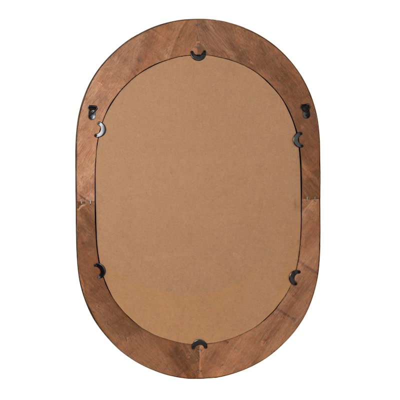 Bamboo and Rattan Framed Wall Mirror - 20.3"L x 0.8"W x 30.1"H