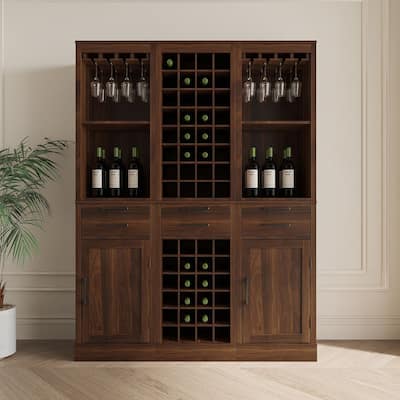 Modular Wine Bar Cabinet Buffet Cabinet, Wine Shelves