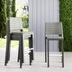preview thumbnail 4 of 24, Plymouth Patio Aluminum 30-inch Outdoor Wicker Bar Stools (Set of 4) by Coruvs