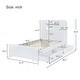 preview thumbnail 19 of 26, Twin Storage Platform Bed with LED Headboard, Drawers, & Shelves, Natural