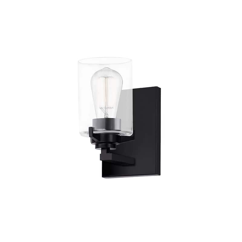 Justice Design Group Cilindro 1-Light Wall Sconce - Clear Glass
