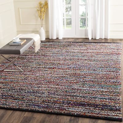 Area Rug 9x12 Handmade Braided Cotton Jute Flat Weave - Living Room Bedroom - 144 x 108