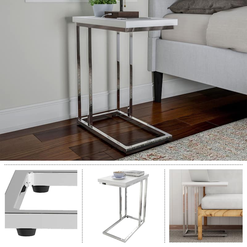 Lavish Home Laminated Board Top C Side Table