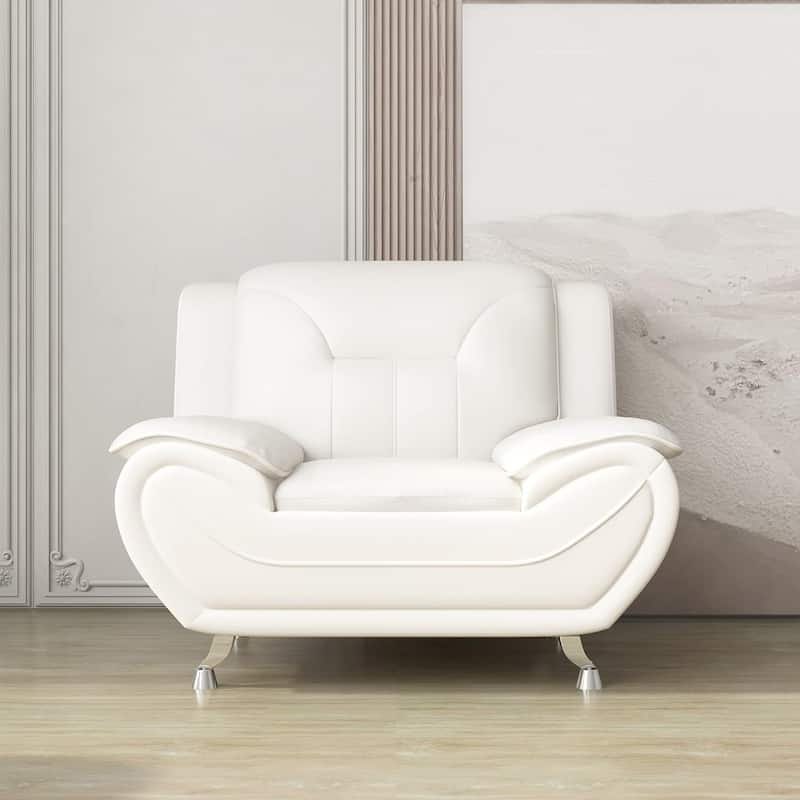 Sanuel 47.3" Wide Faux Leather Club Chair