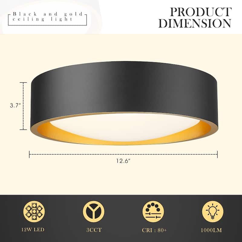 13 Inch Ceiling Light, LED Flush Mount Light