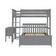 preview thumbnail 18 of 22, Max and Lily L Shaped Twin over Full Bunk Bed with Desk