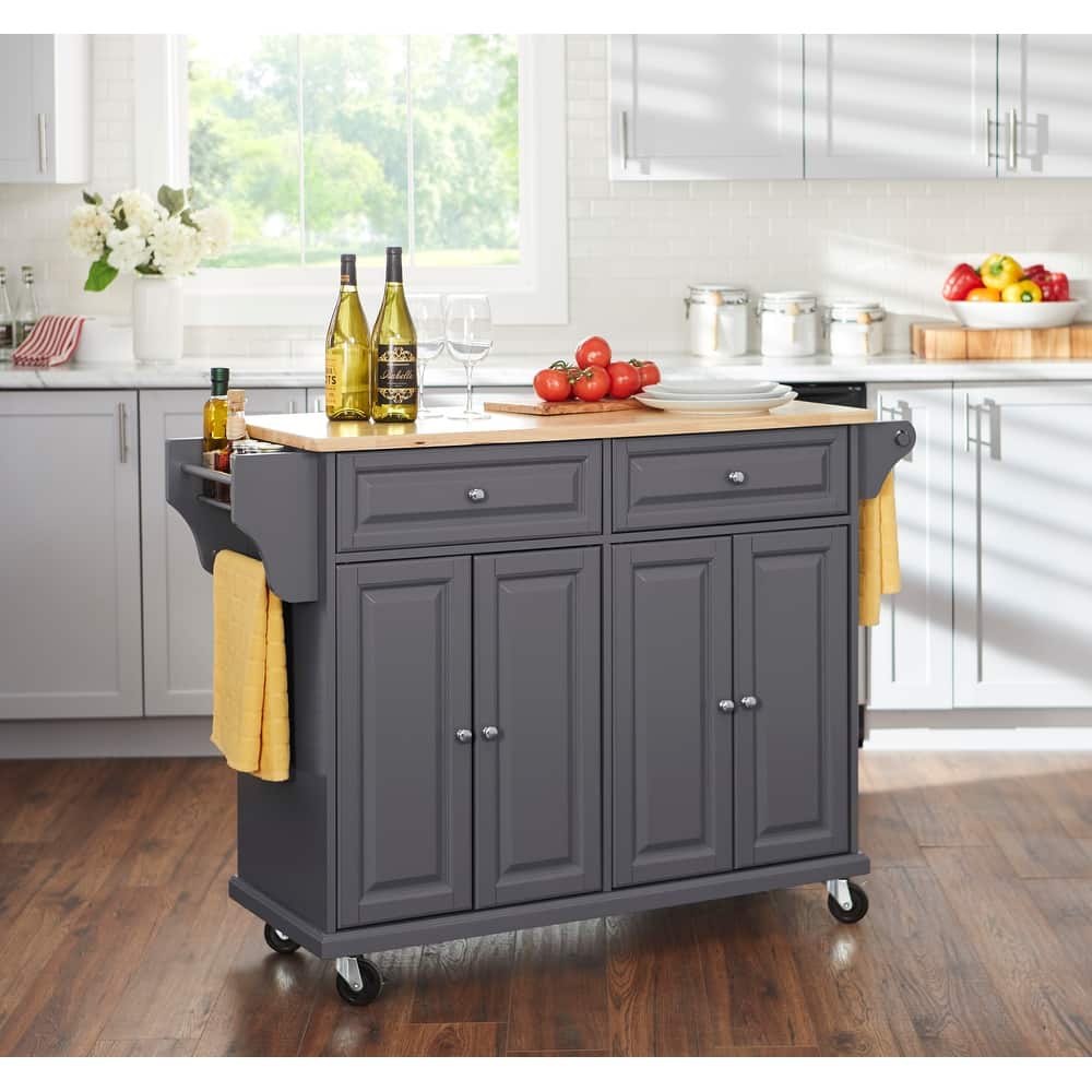 Simple Living Georgia Rolling Kitchen Cart