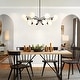 preview thumbnail 12 of 32, 16-Light Mid-Century Modern 2-Tier Large Round Sputnik Glass Globe Chandelier with Milky White Glass Globe Shade