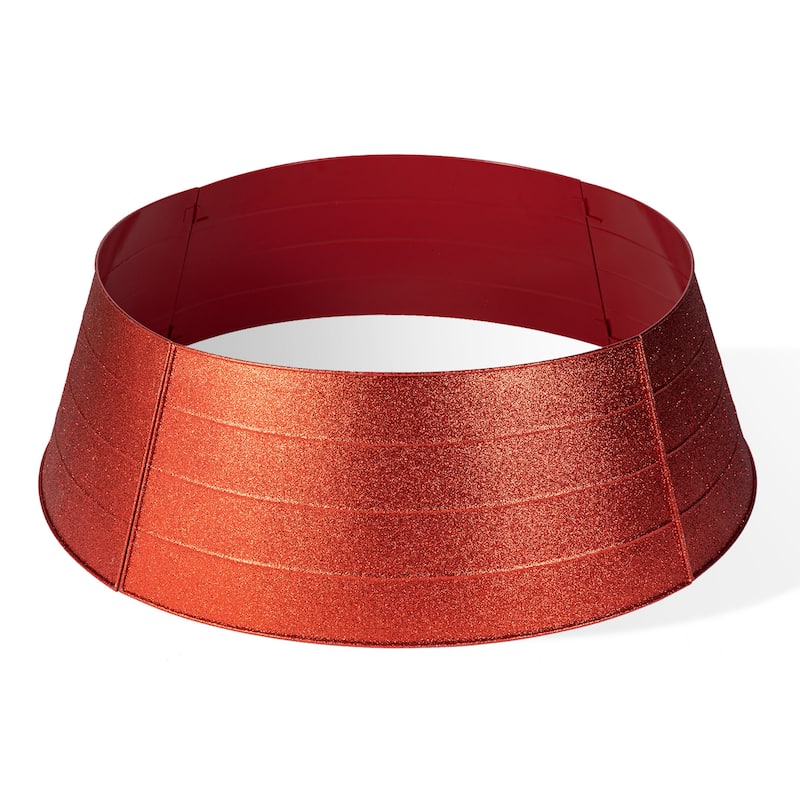 Glitzhome Luxury Metal Gold Shining Glitter Christmas Tree Collars