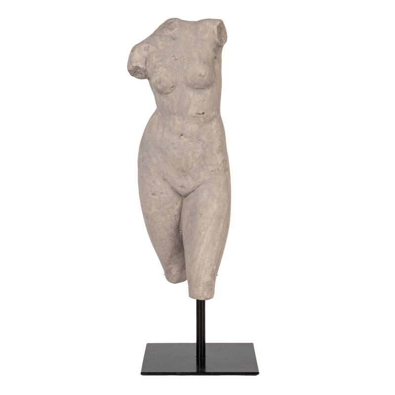 Sculptural Resin Female Figure on Stand - 5.8"L x 4.5"W x 14.5"H