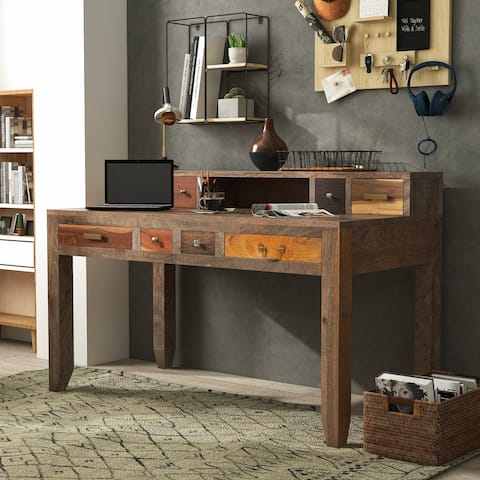 Furniture of America Rudd Solid Wood Office Desk