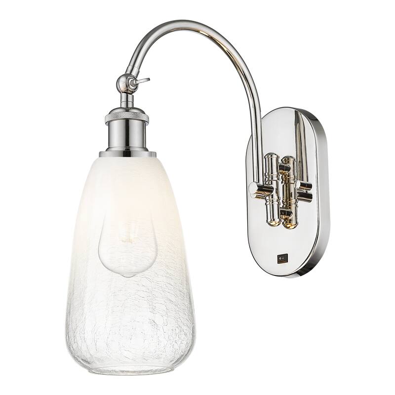 Innovations Lighting Endless Possibilities Ballston - Brookhaven Almond - 1 Light 6" Swiveling Sconce - Polished Nickel/Opal