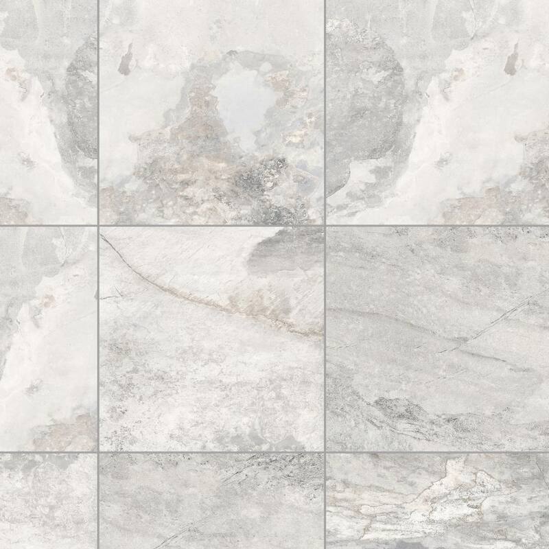 The Tile Life Wells Stone 6x6 White Matte Porcelain Floor & Wall Tile