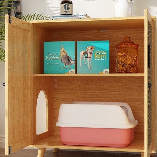 Cat Litter Box Enclosure 2 Door Storage Cabinet Bathroom Cabinet On Sale Bed Bath Beyond 37883182