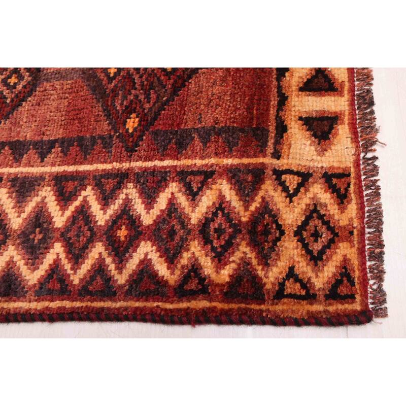 ECARPETGALLERY Hand-knotted Melis Dark Red Wool Rug - 4'5 x 7'10