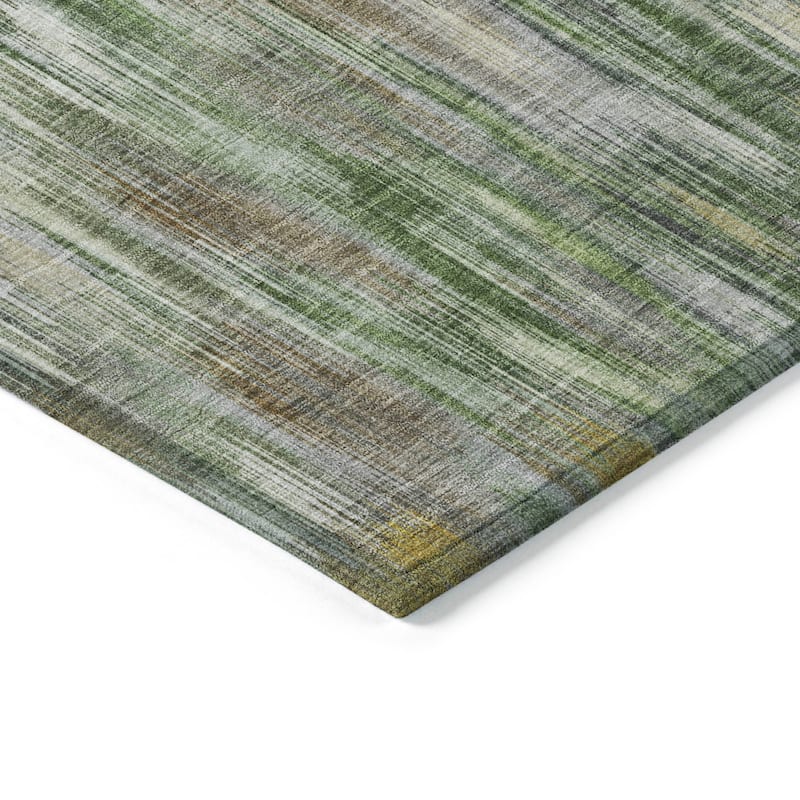 Machine Washable Indoor/Outdoor Modern Watercolor Chantille Rug