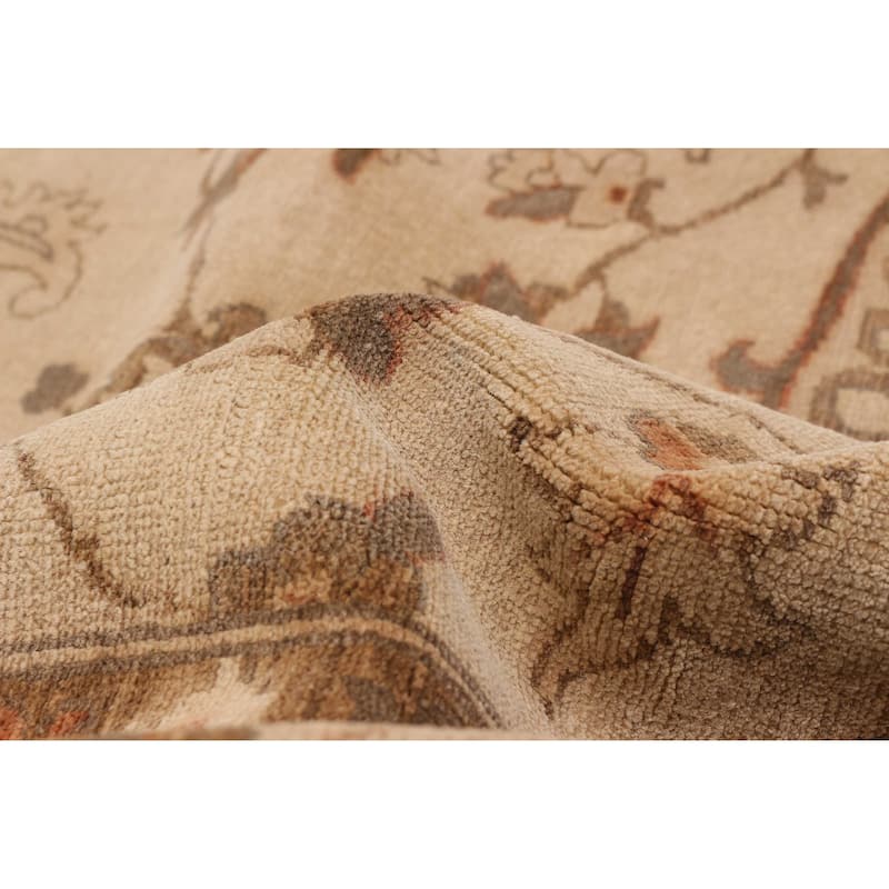 ECARPETGALLERY Hand-knotted Chobi Finest Ivory Wool Rug - 8'11 x 11'2