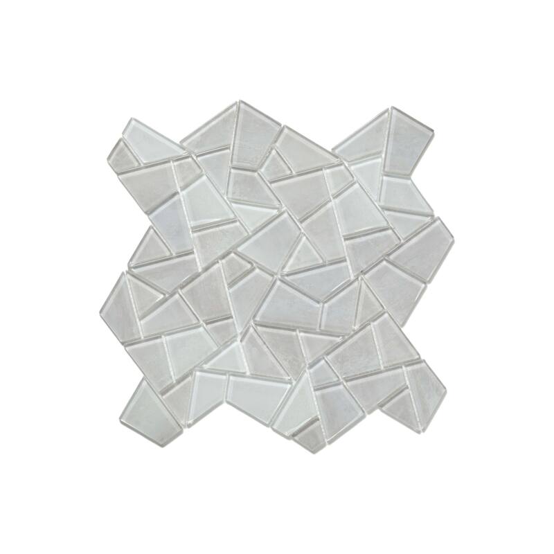 Cruz Bay Studio BG19 Medley - 11" x 11" Block Random Wall Tile - - Glacier Gloss - Glacier Gloss