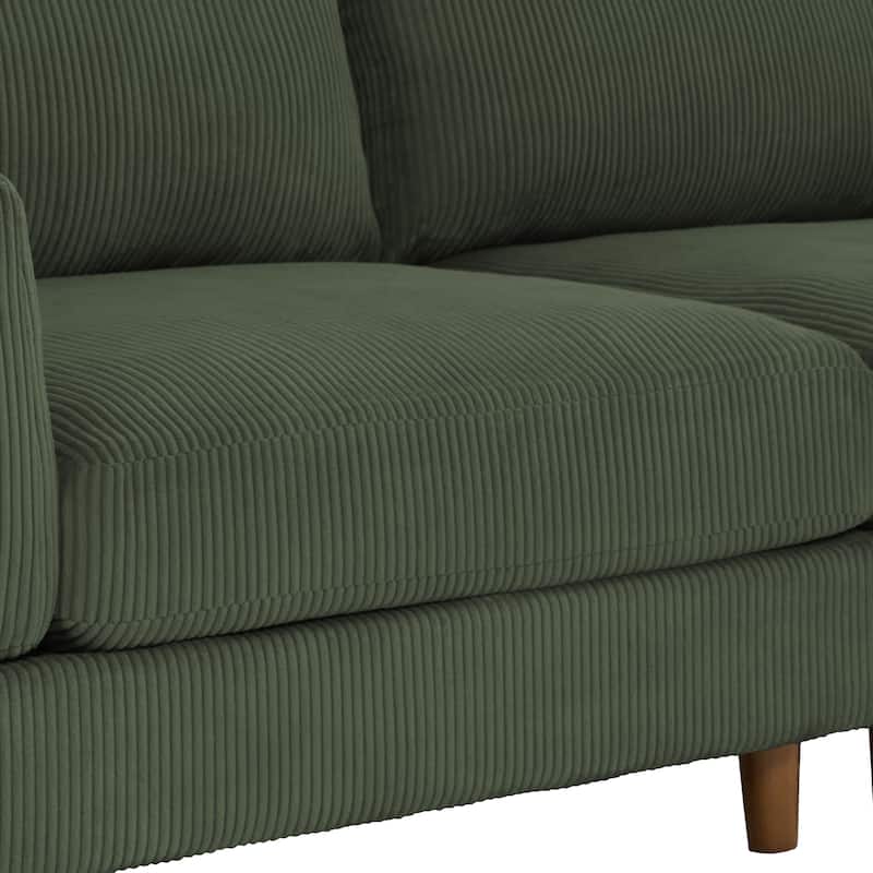 Modern 90" inch Sofa Comfy Corduroy Deep Seats Sofa