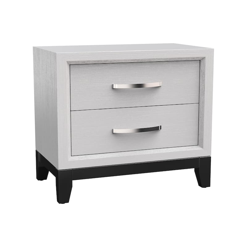 Modern White 2 - Drawer Nightstand