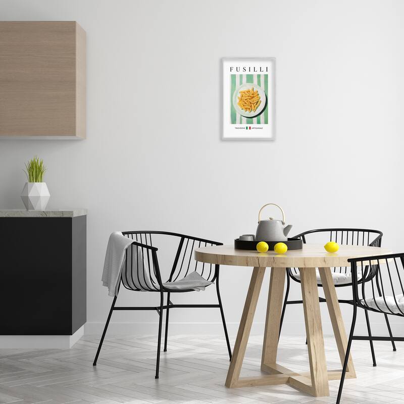 Stupell Traditional Fusilli Pasta Framed Giclee Art Design By Andreas Magnusson