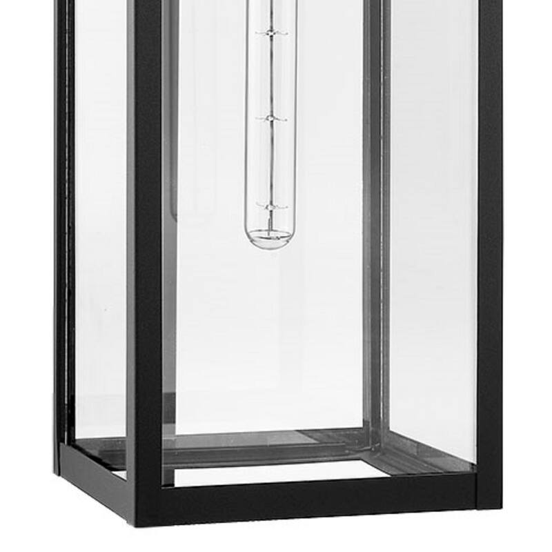 Modern Clear Glass Outdoor Wall Light 22.5"H x 8" W