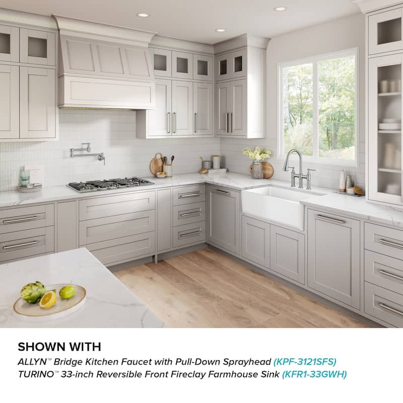 KRAUS Allyn Wall Mount Pot Filler Kitchen Faucet with Retractable Arm