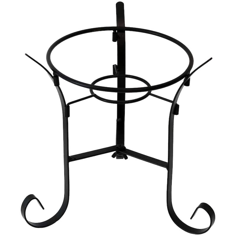 Gazing Globe Ball Stand fits 10" or 12" Globes - Black Steel - 9"