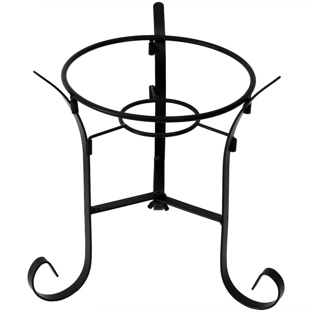 Gazing Globe Ball Stand fits 10" or 12" Globes - Black Steel - 9"