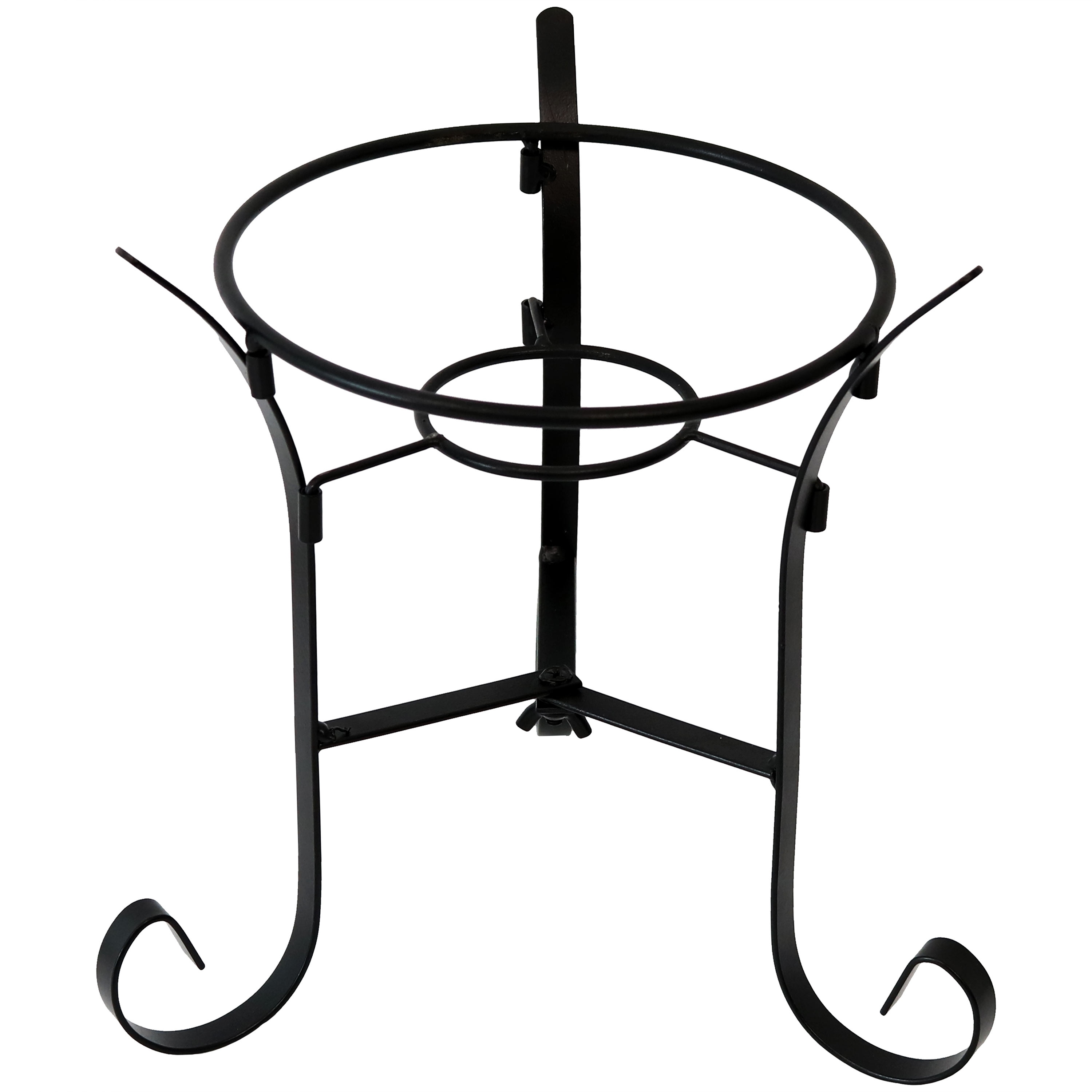 Gazing Globe Ball Stand fits 10" or 12" Globes - Black Steel - 9"
