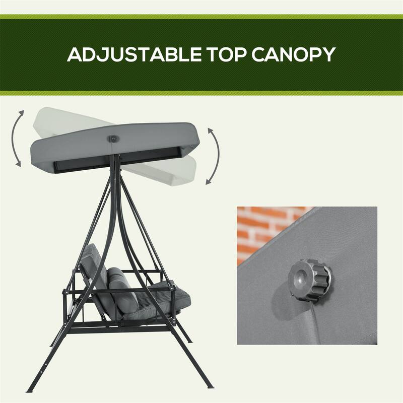 Outsunny 3 Person Patio Swing Chair Bed On Sale Bed Bath & Beyond