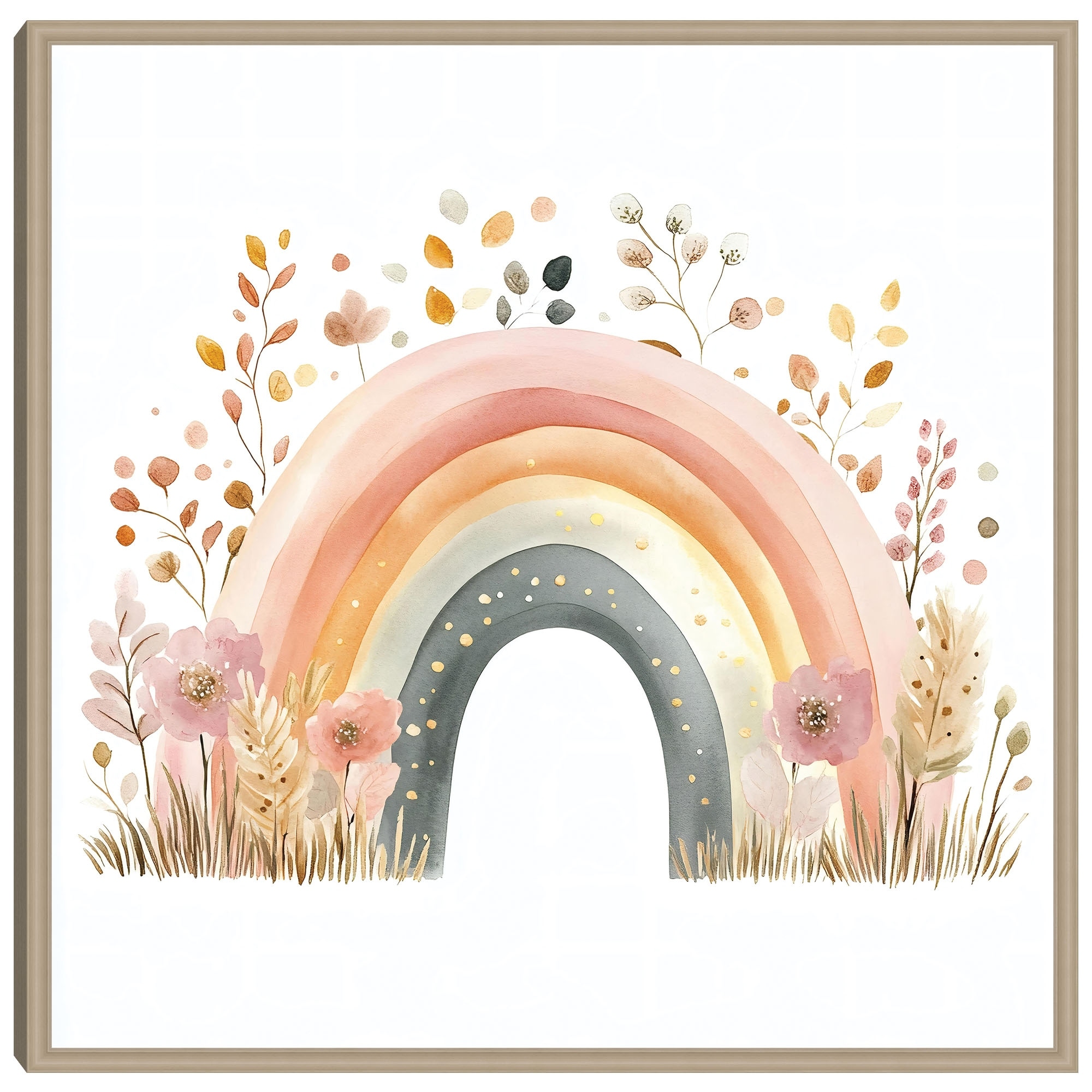 Wildflower Rainbow by LSR Design Studio Framed Art Under Glass - 24x24