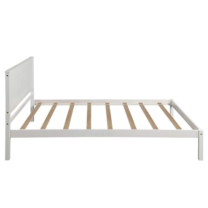 Harper & Bright Designs Wood Platform Bed with Headboard