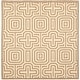 preview thumbnail 60 of 66, SAFAVIEH Courtyard Billye Indoor/ Outdoor Waterproof Patio Backyard Rug 6'7" x 6'7" Square - Brown/Natural
