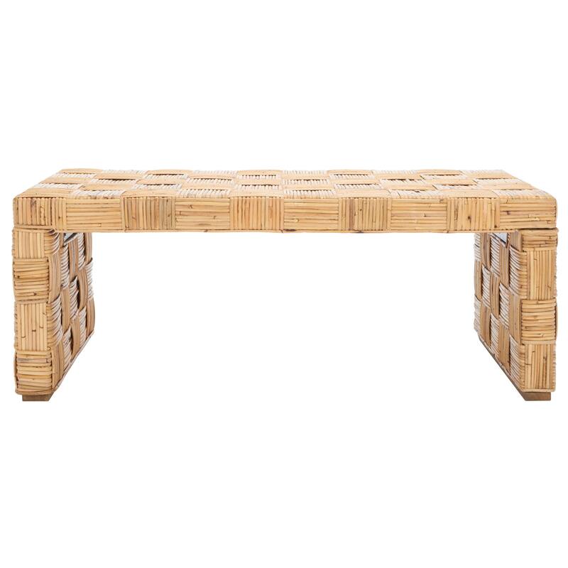 SAFAVIEH Dalina Rattan Coffee Table. - 47" W x 26" D x 18" H - 47Wx26Dx18H - Honey Natural
