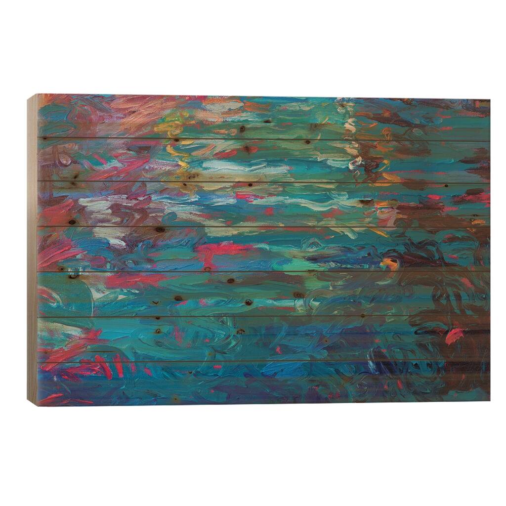 BM 012 Print On Wood by Iris Scott Abstracts - Multi-Color