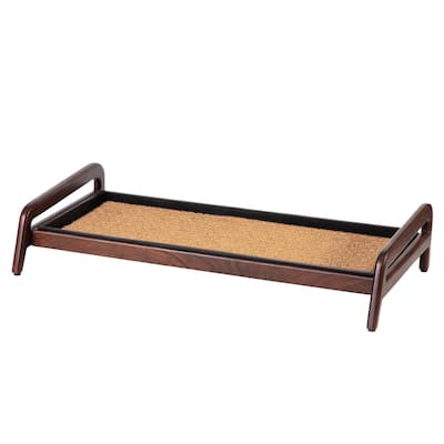 Jani Single-Tier Brown Stand 3-Pair Rubber Boot Tray