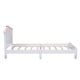 preview thumbnail 5 of 7, Twin Size Wood Platform Bed with House-shaped Headboard  (White+Pink)