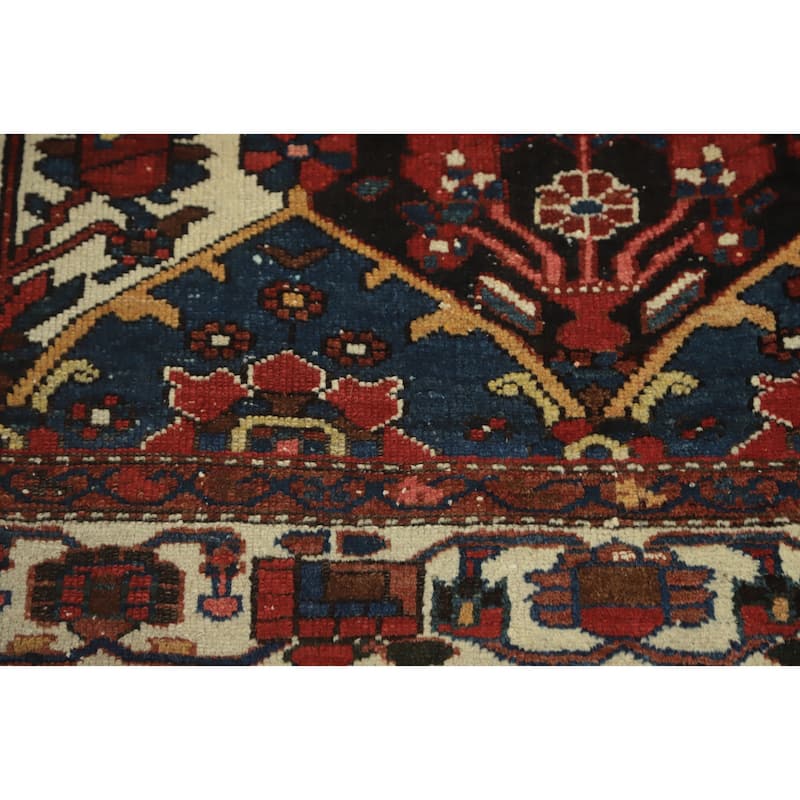 Hand Knotted Oriental 100% Wool Carpet Traditional Geometric Multi-Colored Bakhtiari Area Rug - 6' 5'' X 4' 8''