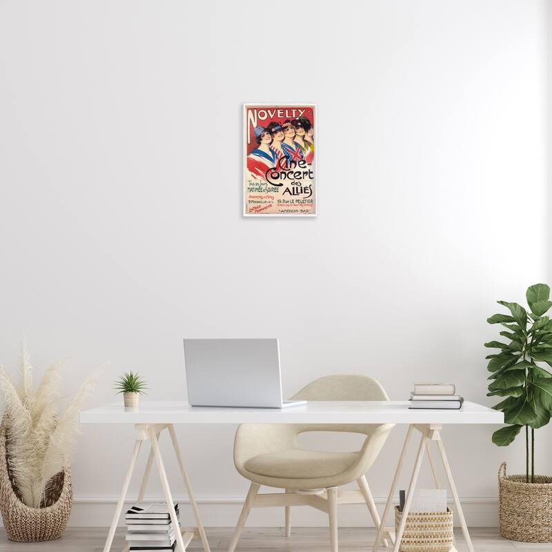 Stupell Vintage Novelty Concert Framed Giclee Art Design By Marcus Jules