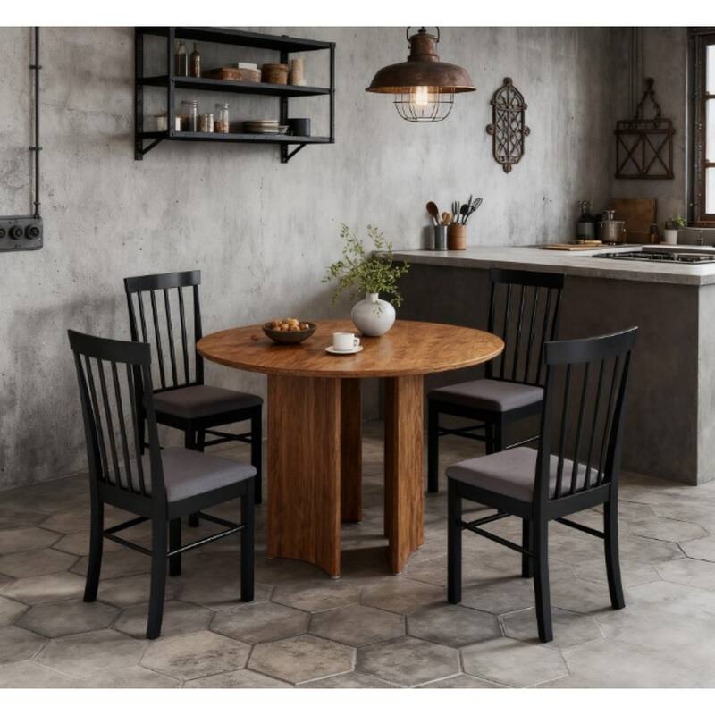 Modern Upholstered Dining Chairs Set of 2, with Rubber Wood Frame