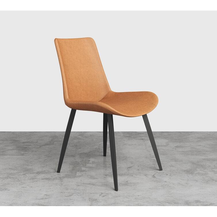 Stateside Suede Leather Covered Dining Chair (Set of 2) - N/A - Brown